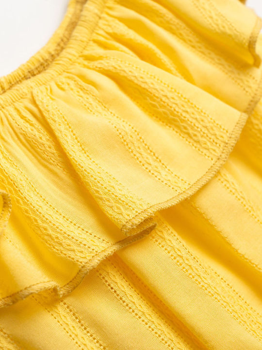 Funky Set Pentru Copii Cu Pantaloni Scurți Galbeni 2 Bucăți Funky Set Pentru Copii Cu Pantaloni Scurți Galbeni 2 Bucăți