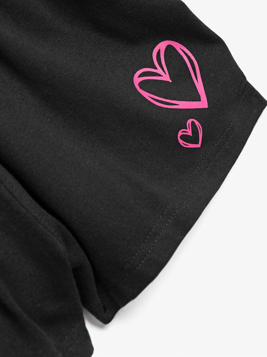 Funky Kids' Set with Shorts Summer 2pcs Black Funky Kids' Set with Shorts Summer 2pcs Black