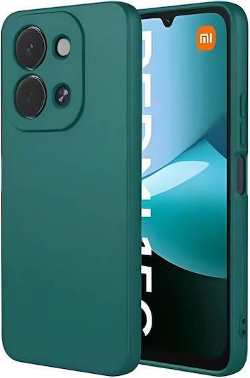 Matt Umschlag Rückseite Silikon Grün (Redmi 15C 5G)