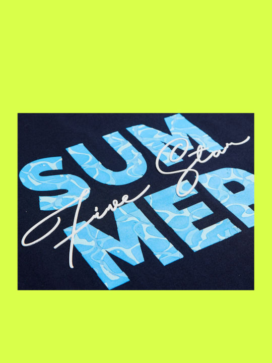 Kinder-Set mit Shorts Sommer 2Stück Marineblau