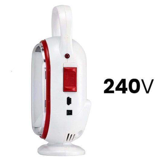 Avizar Rechargeable Led Emergency Lamp Carrying Handle White