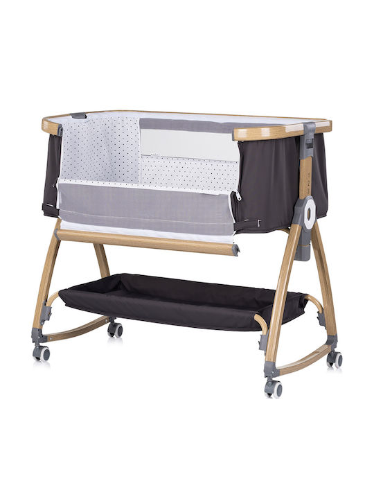 Chipolino Cradle-Park with Mattress and Wheels Gray