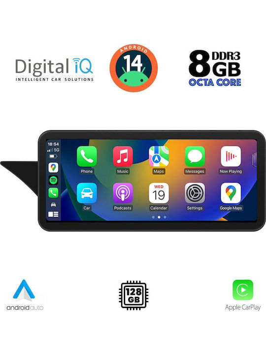 Digital IQ Car Audio System for Mercedes-Benz GLK 2013-2016 (Bluetooth/USB/AUX/WiFi/GPS/Apple-Carplay/Android-Auto) with Touch Screen 12.3"
