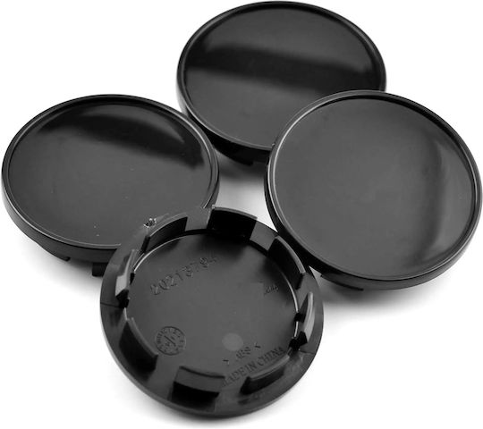 Set 4 Capace De Șuruburi Pentru Roți Din Aliaj Diametru 65 Mm Culoare Neagră