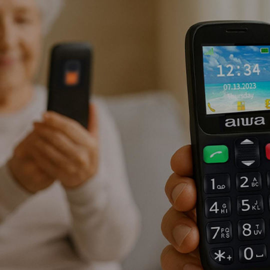 Aiwa FPH-S100-4G Dual SIM Κινητό με Κουμπιά Μαύρο
