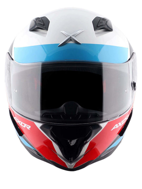 Axor Hunter Turbo White Red Κράνος Μηχανής Full Face ECE 22.06 1500gr