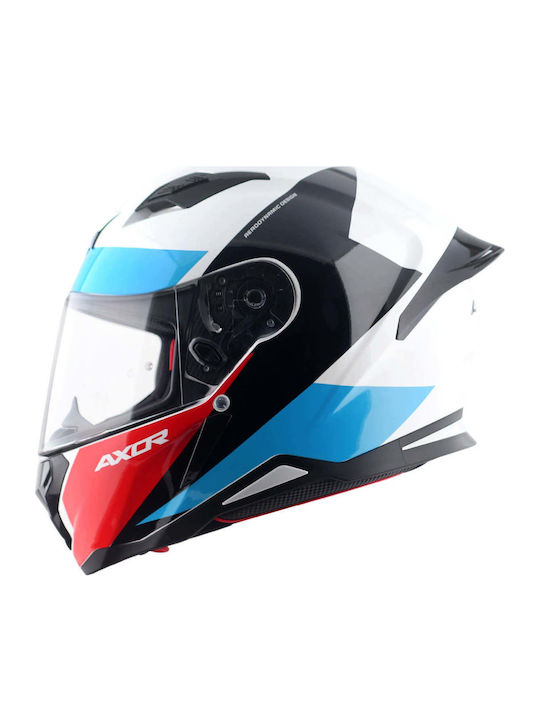 Axor Hunter Turbo Full Face ECE 22.06 White Red Axor Hunter Turbo Full Face ECE 22.06 White Red