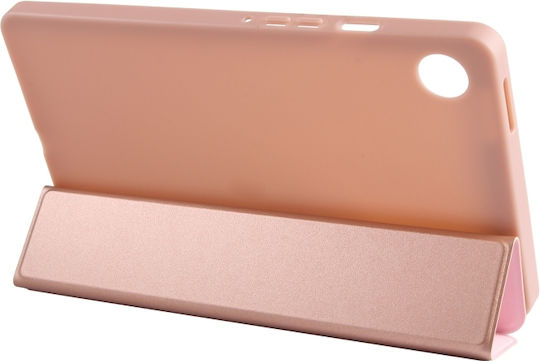 Samsung Galaxy Tab A9 X110/x115 - Dreifach-Falt-Flip-Cover Dreifache Unterstützung Fall, sturzsicher, aus Pu-Leder - Gold Rose (oem)