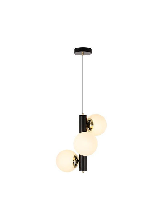 Agora Lighting Reglabil Lustră Negru cu Dulie E14, E.14 37cm.