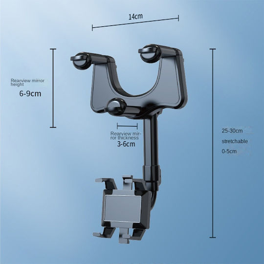 Car Mobile Mount with Adjustable Hooks Black