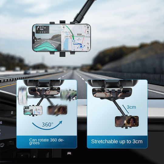 Car Mobile Mount with Adjustable Hooks Black