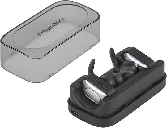Kruger & Matz M7 In-ear Bluetooth Handsfree Ακουστικά με Θήκη Φόρτισης Μαύρα