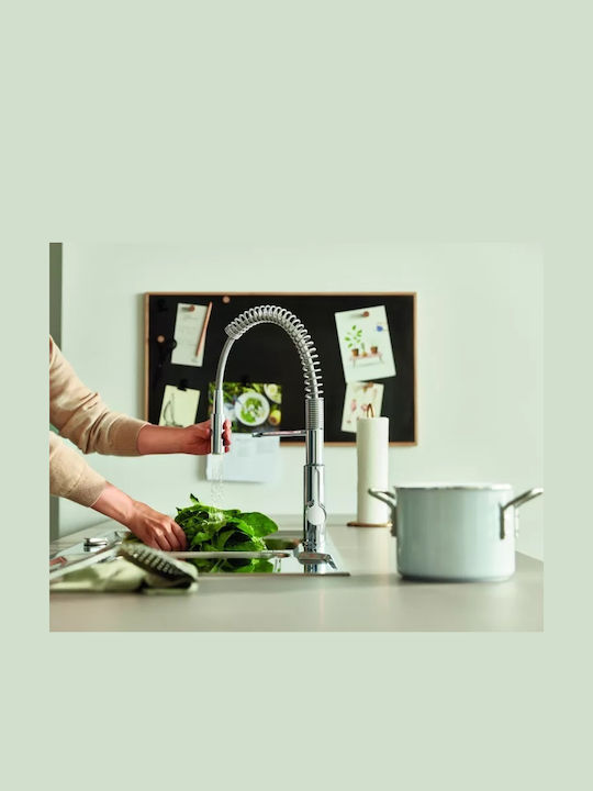 Grohe Küchenarmatur Zähler mit Spirale Silber Grohe Küchenarmatur Zähler mit Spirale Silber