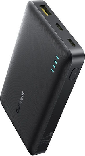 Baseus EnerFill FP21 Power Bank 10000mAh 22.5W with USB-A Port and 2 USB-C Ports Power Delivery / Quick Charge Black