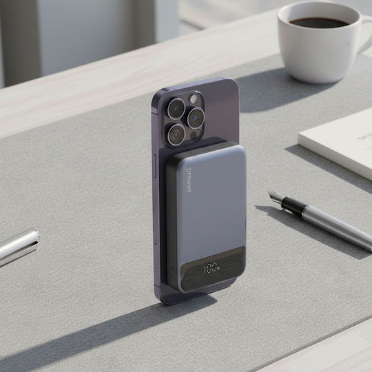 Proove Hoodman MagSafe Външна Батерия 10000mAh 20W с USB-C Изходен Порт Power Delivery Сива