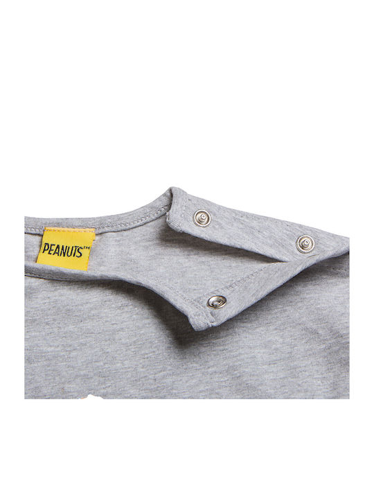 Peanuts Worldwide LLC Baby Bodysuit Gray
