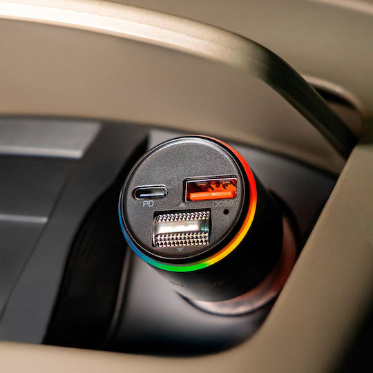Proove Car Charger Fm Modulator Fmpd30110006 Usb Type-c Aux Bluetooth 5.3 Fast Charge 30w 12-24v Silver