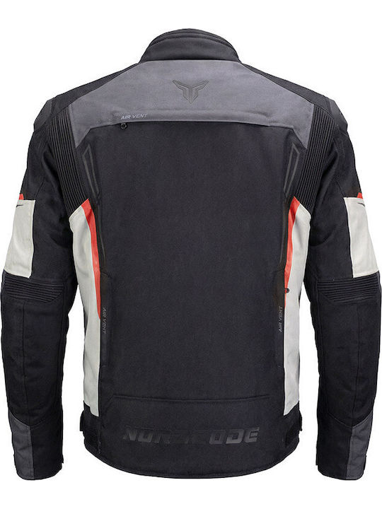 Top speed WP Winter Men's Motorcycle Jacket Waterproof Black/Grey/Red