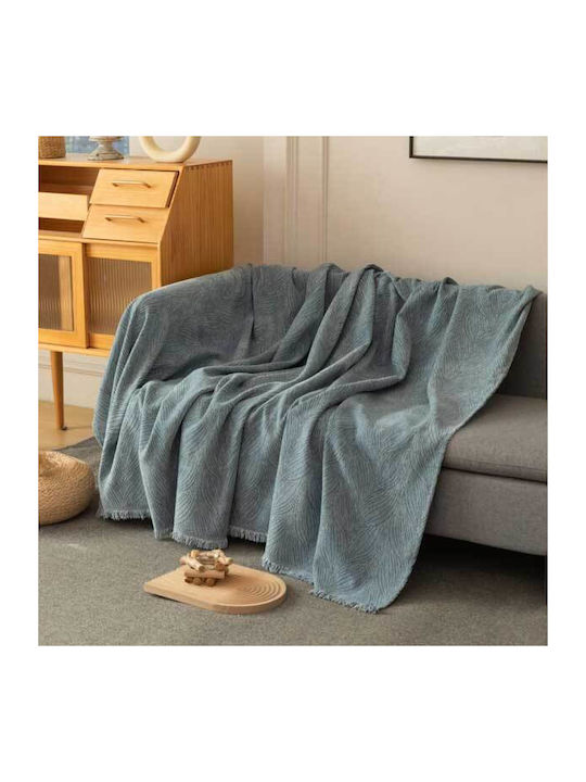 SpitiBazaar Σετ Ριχτάρια 3τμχ Chenille Γκρι Μπλε