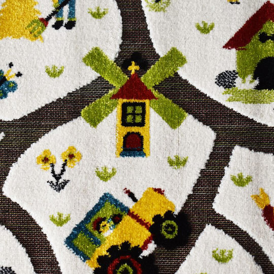 Saray Home 3d Farm Adventure Детско килимче Бял 200x250см