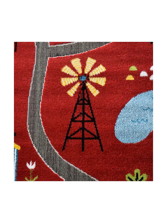 Saray Home 3d Farm Adventure Παιδικό Χαλί Κόκκινο 200x250cm