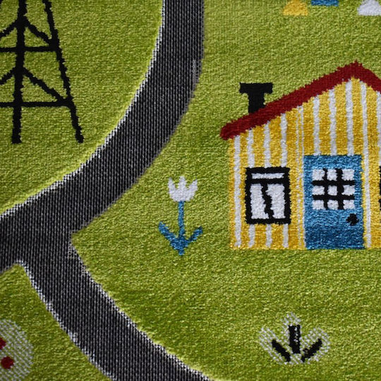 Saray Home 3d Farm Adventure Παιδικό Χαλί Πράσινο 200x250cm