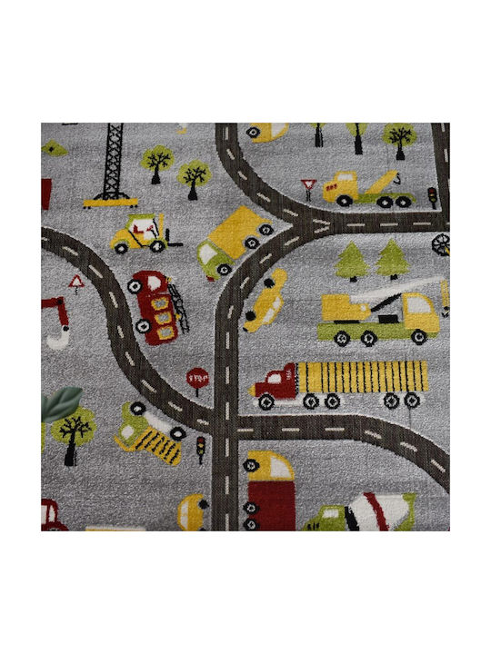 Saray Home 3d City Adventure Παιδικό Χαλί Γκρι 133x170cm
