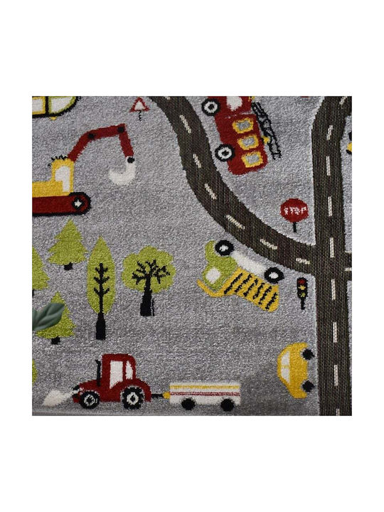 Saray Home 3d City Adventure Детско килимче Сив 200x250см