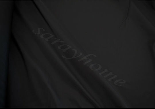 Saray Home Vorhang mit Bleistiftfalten Schwarze 280x300cm