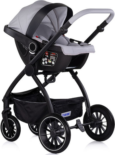 Chipolino Prestige Reglabil 3 în 1 Cărucior pentru copii Potrivit pentru Nou-născut Platină 9.35kg