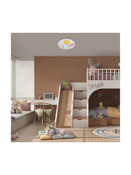 Rabalux Einfaches Licht Kinderdeckenleuchte Deckenleuchte montieren 24W mit Fassung E27 Braun 37.5cm