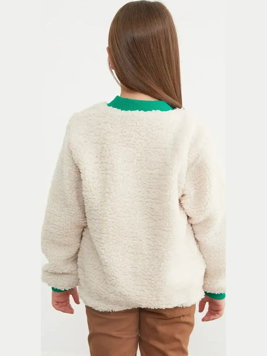 Kids Cardigan Fleece Beige