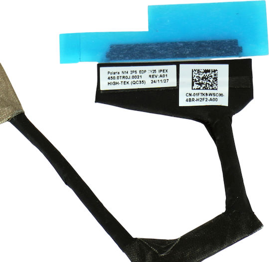 Laptop Screen Flex Video Cable for Dell Inspiron 14 Plus 7440 Polaris N14 01ftk9 1ftk9 Non Touch EDP 30 Pins 0.4 Pitch Monitor Cable Model flex1828