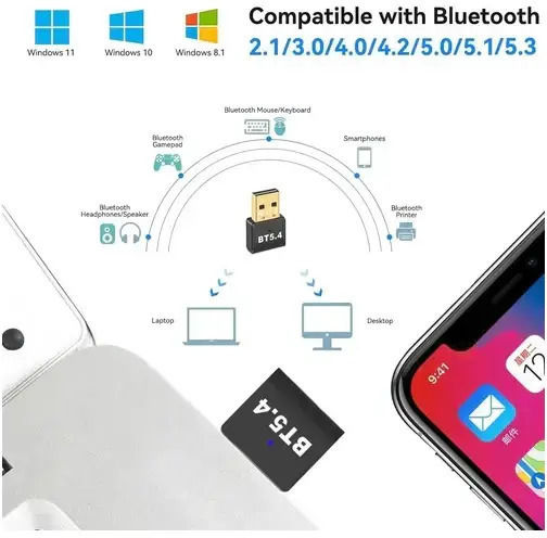 Nordic Bt4 Usb-a Bluetooth 5.4 Adapter Pc