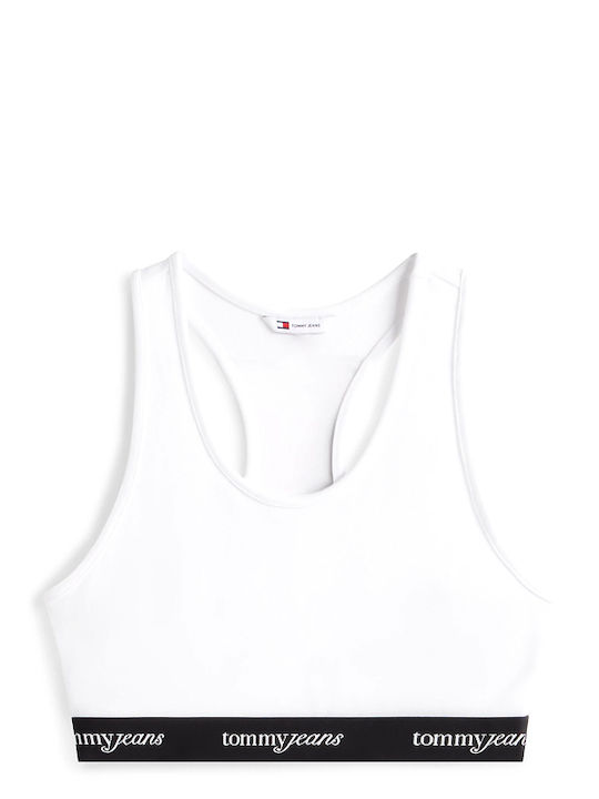 Women's Crop Top Sleeveless White-Black