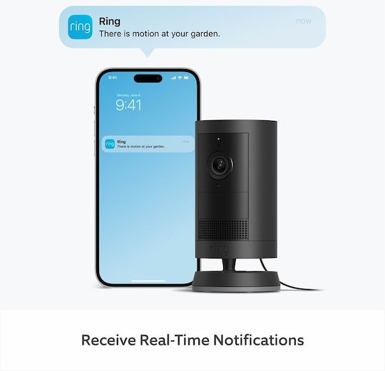 Ring Plus Κάμερα Παρακολούθησης Full HD+ 4MP Αδιάβροχη