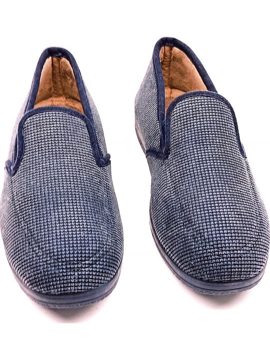 Heel Enclosed Men's Slipper Blue