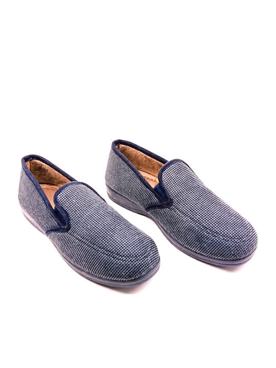 Heel Enclosed Men's Slipper Blue