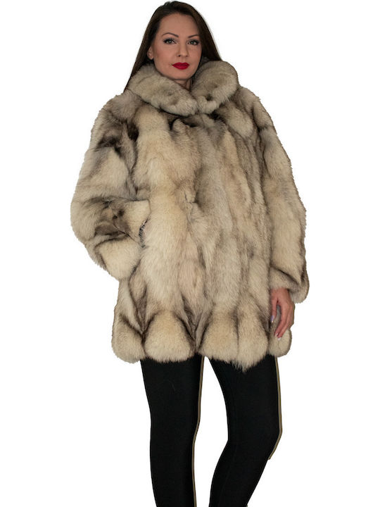 Women's Short Fur Beige
