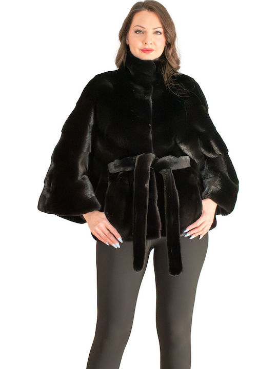 Frauen Pelz Black