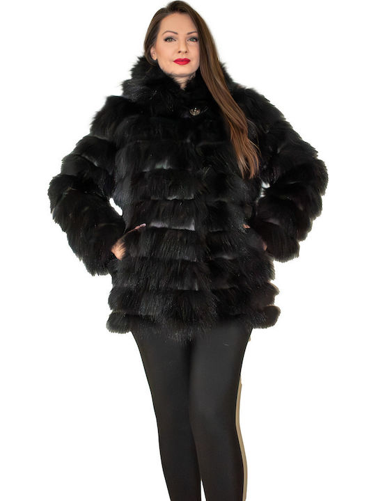 Women's Short Fur Black