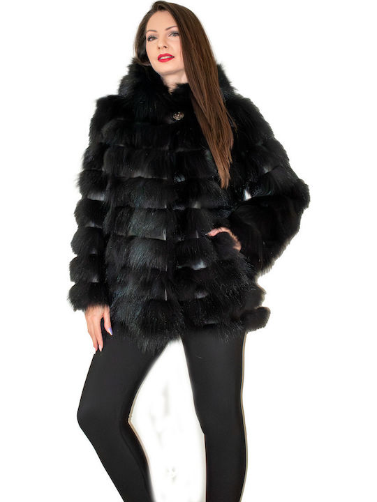 Women's Short Fur Black