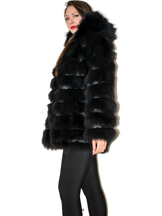 Women's Short Fur Black