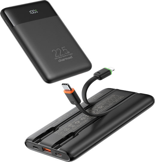 Charmast W1202 Power Bank 10000mAh 22.5W Power Delivery Μαύρο