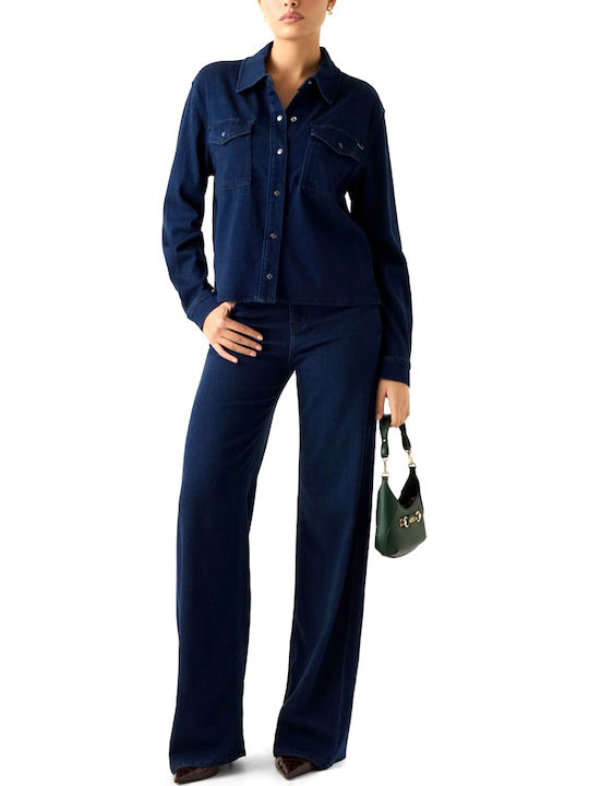 High Rise Women's Jean Pants in Wide Leg Style