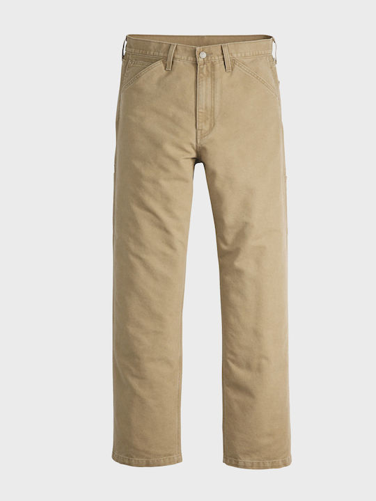 568 Trousers in Loose Fit Beige
