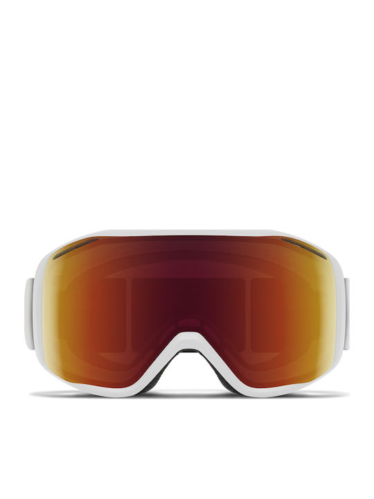 Smith Ski & Snowboard Goggles Kids White with Lens in Red Color