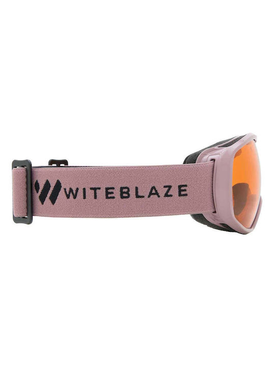 Witeblaze Μάσκα Σκι & Snowboard Παιδική Γκρι με Φακό σε Γκρι Χρώμα