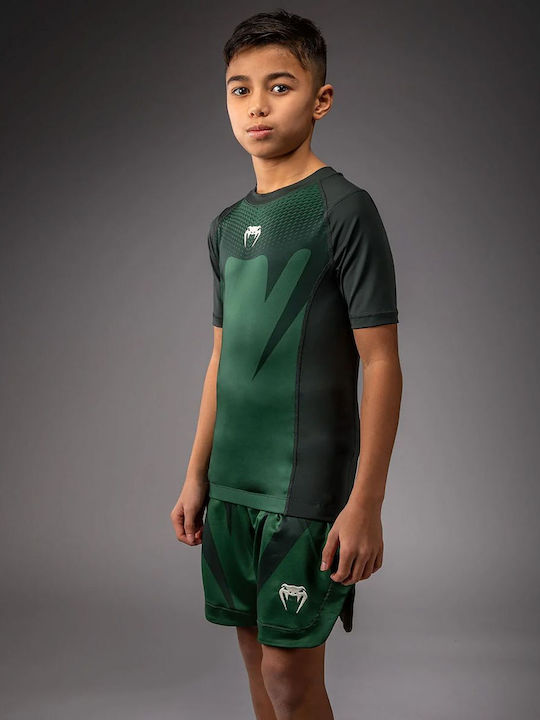 Venum Kinder Kurzärmlig T-Shirt VENUM-05968-005 für Jiu-Jitsu Grün