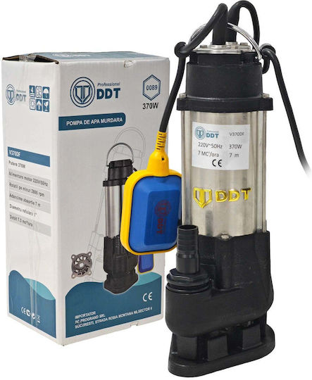 DDT Μονοφασική Αντλία Νερού 0.49hp με Φλοτέρ και Κοπτήρες
